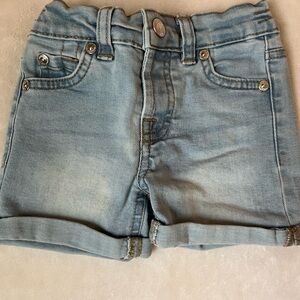 7 For All Mankind Kids Light Wash Denim Shorts. Size 18M